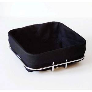 Oliver brown Панер за хляб oliver brown ob-1225-a, 21х21х8.5 см, Метал, Текстил, Хром/черен (3002410002) - topmarket