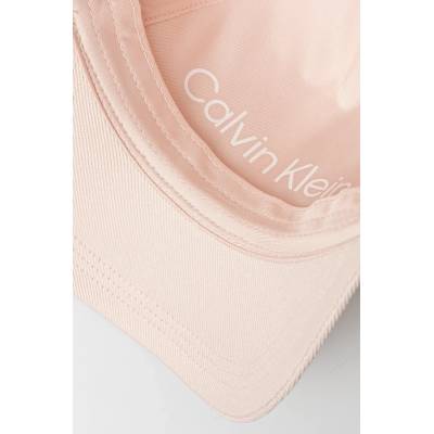 Calvin Klein Памучна шапка с козирка Calvin Klein в розово с изчистен дизайн K60K612910 (K60K612910)