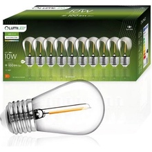 Lumiled Sada 10x LED žárovka LED FILAMENT DO GIRLANDY E27 ST14 1W = 10W 2700K 100lm Teplá bílá