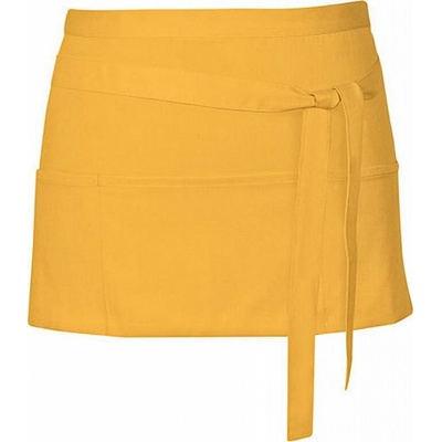 Link Kitchen Wear Krátká barmanská zástěra se třEma předníma kapsama Sunflower Pantone 136c X983