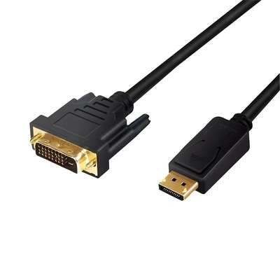 LogiLink Кабел Displayport-dvi, 24+1 пина, черен, дължина 5м (CV0133)
