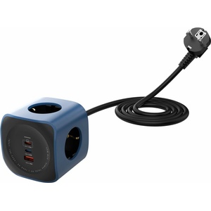 Beline Разклонител Beline Cellline Power Socket Cube 6в1 с 65W, син (Beli03810)