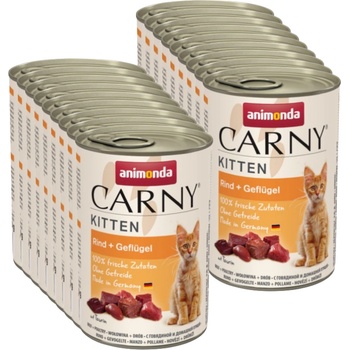 Animonda Carny Kitten hovädzie mäso hydina 18 x 400 g