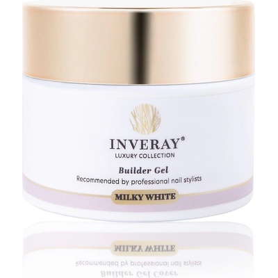 Inveray stavebný UV/LED Gél na nechty Milky white 15 ml