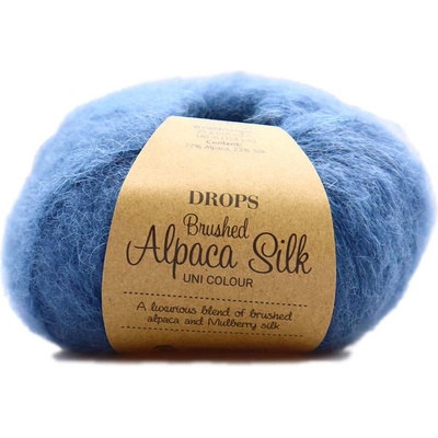 Drops Brushed Alpaca Silk UNI 25 ocelově modrá