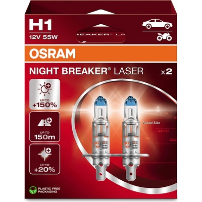 Osram Night Breaker Laser H1 P14,4S 12V 55W 64150NL-2HB