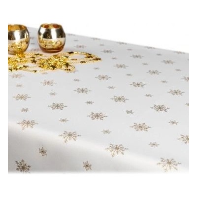 Evenit obrus teflónový Vločka zlato zlatá Polyester 140x260cm