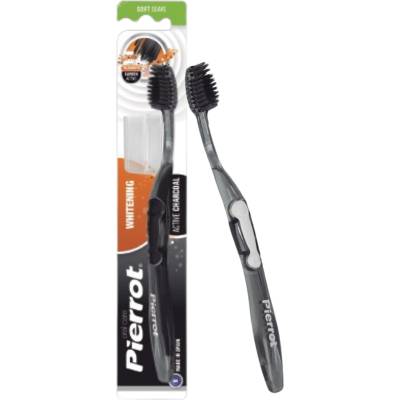 Pierrot Четка за зъби с активен въглен, Soft, черна