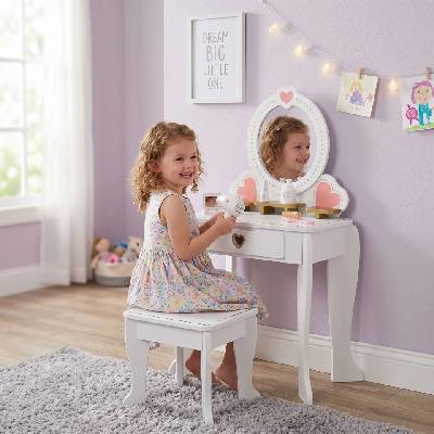 Pepita Дървена тоалетка за момичета Pepita с аксесоари - white (W08H102B)