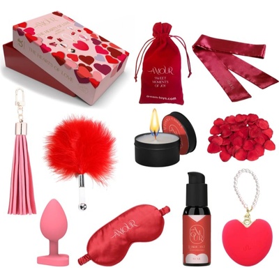 Dream Toys Amour The Hearts Of Love Happy Heart Kit комплект еротични аксесоари 10 бр