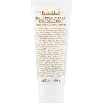 Kiehl's Pineapple Papaya Facial Scrub All Skin Types пилинг за всички типове кожа на лицето унисекс 100 мл
