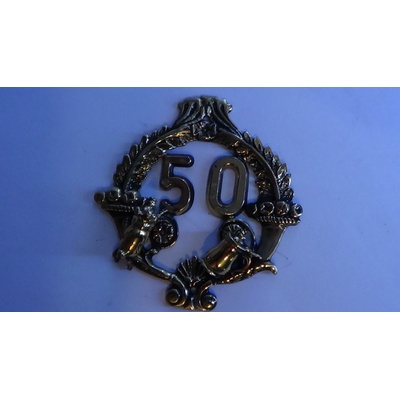 Slavnostní medailke "50" s prasátkem