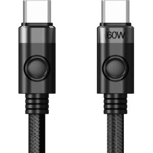 ORICO Кабел Orico USB C-to-C PD 60W Charging 1.0m Black - CDX-60CC-BK (CDX-60CC-BK-BP)