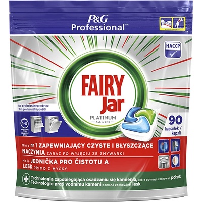 Fairy Jar Platinum kapsle do automatických myček 90 ks