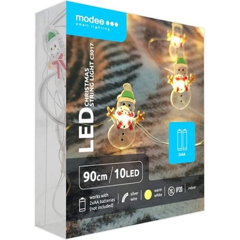 Modee Lighting LED dekorácia 10 LED 90cm snehuliak 2xAA batérie