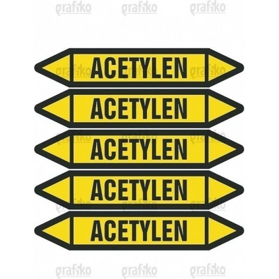 Grafiko | Acetylen - Materiál fólie s ochrannou laminací, Rozměr aršík 5ks šipka 250x52mm