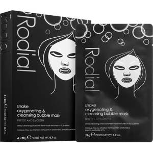 Rodial Snake Oxygenating & Cleansing Bubble Sheet Mask Box комплект 4х88 гр. антиоксидантна платнена маска за жени 1 бр