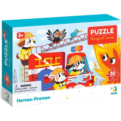 dodo Детски пъзел Dodo Transport Series - Пожарникари, 30 части (300372)