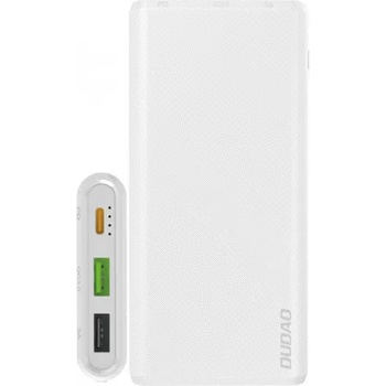 Външна батерия Dudao, 10000 mAh, 20W, Power Delivery, Quick Charge, Qi бързо зареждане, 2хUSB/USB-C, K12PQ_W, Бяла (DD-10000-K-12-PQ-W)