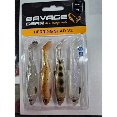 Savage Gear Gumová Nástraha 3D Herring Shad Clear Water Mix 4ks 9cm 5g