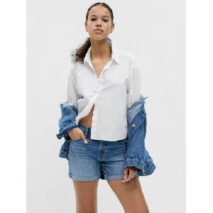 GAP Дънкови къси панталони girlfriend mid rise GAP GAP | Sin | ЖЕНИ | XXS