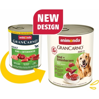 Animonda Gran Carno Adult hovädzie & kačacie srdiečka 800 g