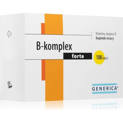 Generica B-Komplex Forte tablety pro normální činnost nervové soustavy a krásnou pleť 100 tablet