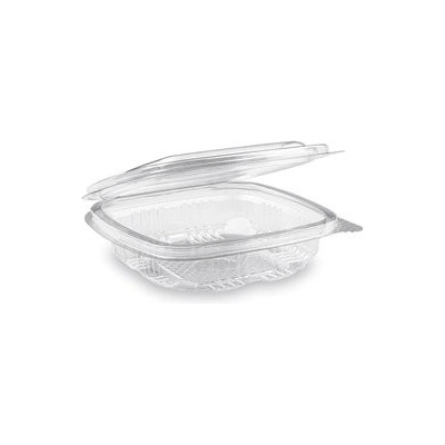 Miska hranatá priehľadná s viečkom 125 ml, PET, 100000228
