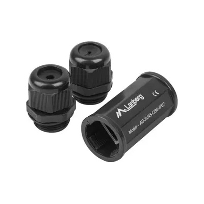 Lanberg Конектор, Lanberg RJ-45 inline coupler IP67 CAT. 6 FTP waterproof (AD-RJ45-OS6-IP67)