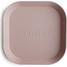 Mushie hranatý tanier Blush 2 ks