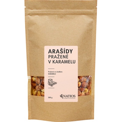 NATIOS Arašidy pražené v karameli 500 g