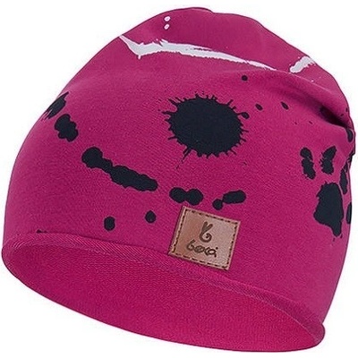 Bexa dětská čepice Bexa Tlapky purpurová