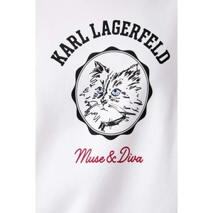KARL LAGERFELD уголемен суичър дамски с памук (B4W20060)