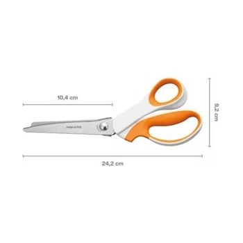 Fiskars Ножица, зигзагообразна, 24, 2 см, FISKARS "SoftGrip", бяла/оранжева 1070024 (1070024)