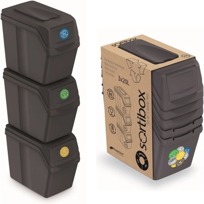 Sortibox Koše separ.odpad 3x20L ANT
