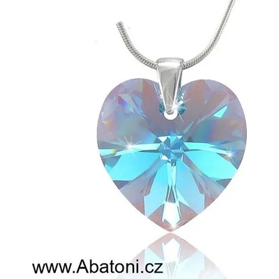 Swarovski Elements Stříbrný náhrdelník srdce 32071.3