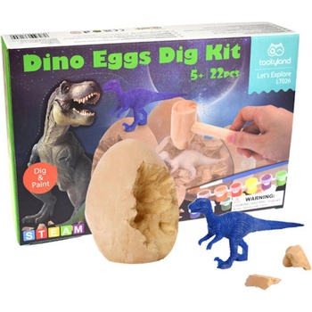 Tooky Land Комплект за изкопаване на вкаменелости Tooky Land - Яйце на динозавър (LT026)