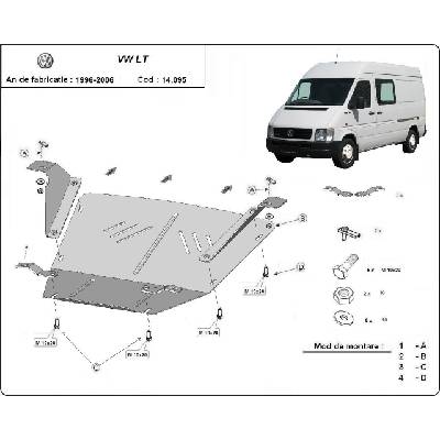Scut Motor - Румъния Метална кора под двигател volkswagen lt от 1996 до 2006 (73703)