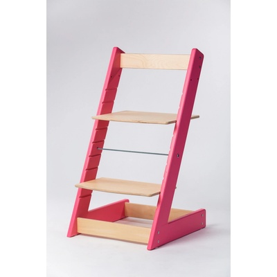 Lucas Wood Style rostoucí židle Alfa I růžová/přírodní