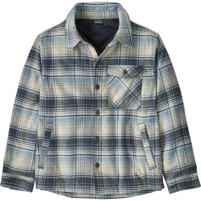 Patagonia Детска риза с копчета Patagonia Kid's Lightweight Insulated Fjord Jacket Shirt - Foggy: Virtually Blue - размер XXL (704-5521-0116)