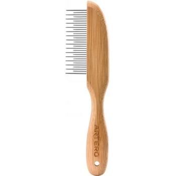 ARTERO NATURE ROTATING DOUBLE PIN COMB - гребен с два реда метални зъби и бамбукова дръжка, 22 x 5, 5 см, Испания - P942