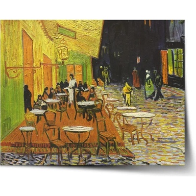 Sablio Plagát Terasa kaviarne v noci - Vincent van Gogh - 60x40 cm