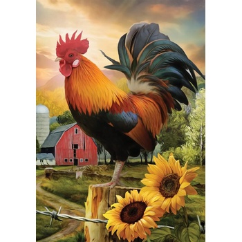 Norimpex - Puzzle Diamant painting: Rooster on the farm 30x40cm - 1 - 39 piese
