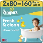 Pampers Бебешки мокри кърпички Pampers - Fresh & Clean, 2 х 80 броя (1100049769) - ozone