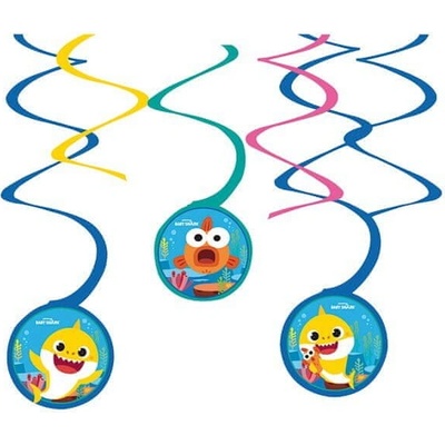 Amscan Špirály Baby Shark 6 ks, mix motívov