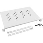 Lanberg 19" fixed shelf 1U / 483x300mm, max load capacity up to 25kg, grey (AK-1004-S)