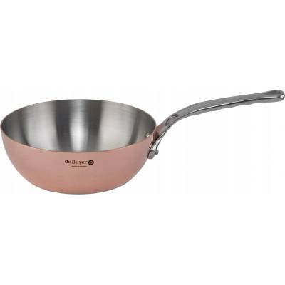 de Buyer Pánev PRIMA MATERA hluboká měděná rukojeť z nerezové oceli průměr 20 cm výška 7,2 cm váha 1,32 kg