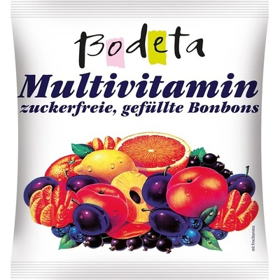 Bodeta Vitamínové bonbóny s ovocnou príchuťou bez cukru 100 g