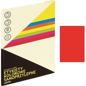 Етикети Grand червен неон 210x297 mm А4 25 л (1110254-64-150-1062)
