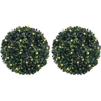 Petrashop Umělé buxus koule s LED světly 2 ks zelené 45 cm 3335896
